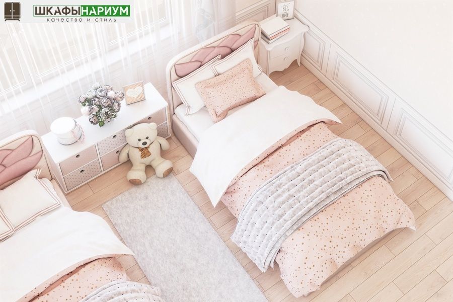 красивая розовая детская кровать «Лили»